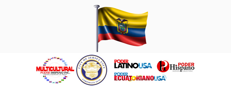 Ceremonia de Izamiento de la Bandera del Ecuador en Jersey City NJ.